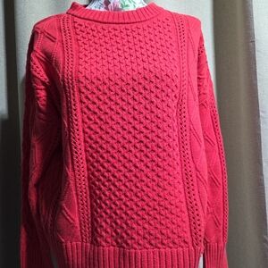 NWT a new day Women's Bright Red Crew Neck Sweater SZ SM